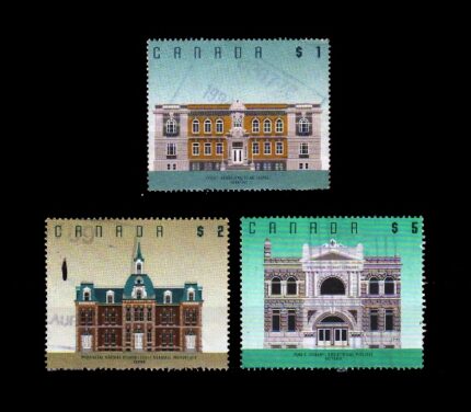 CANADA 1991 - Architecture, Court House, School, Court House, Set of 3 Stamps, Used, S.G. 1479b-1481