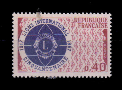 FRANCE 1967 - 50th Anniversary of Lion International, 1 Value Stamp, MNH, S.G. 1766