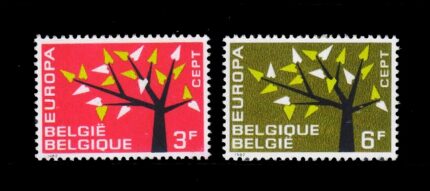 BELGIUM 1962 - EUROPA, Tree, Set of 2 Stamps, MNH, S.G. 1822-1823