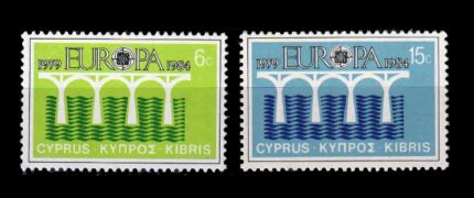 CYPRUS 1984 - EUROPA, CEPT 25th Anniversary Logo, Set of 2 Stamps, MNH, S.G. 632-633