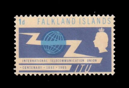 FALKLAND ISLANDS 1965 - Telecommunication Centenary, 1 Value Stamp, Mint, S.G. 221
