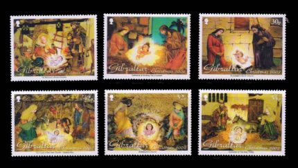 GIBRALTAR 2002 - Christmas, Cribs from Cathedrals, Set of 6 Stamps, MNH, S.G. 1025-1030, Cat. £ 8