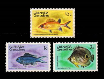 GRENADA GRENADINES 1980 - Fishes, Marine Life, Set of 3 Stamps, MNH, S.G. 396-398