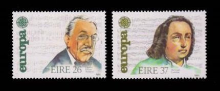 IRELAND 1985 – EUROPA, Irish Composers, Set of 2 Stamps, MNH, S.G. 613-614, Cat. £ 6