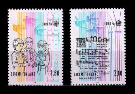 FINLAND 1985 - EUROPA, Music Year, Set of 2 Stamps, MNH, S.G. 1083-1084