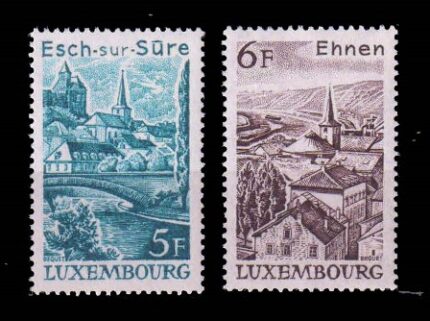 LUXEMBOURG 1977 - Tourism, Esch-sur-sure, Ehnen, Set of 2 Stamps, MNH