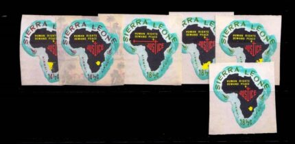 SIERRA LEONE 1968 - Human Rights Year, Map of Africa, Odd Shape, 6 Different Stamps