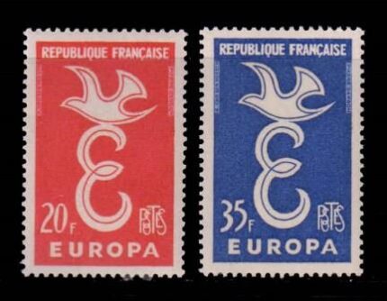 FRANCE 1958 - EUROPA, Set of 2 Stamps, MNH, S.G. 1397-1398