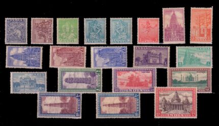 INDIA 1949 – Archaeological Series and Historical Monuments, Complete Set of 20 Stamps, MNH