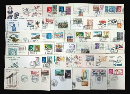 SPAIN 1980-89, 100 Different First Day Covers, Mostly Thematic Sets, Fine Condition
