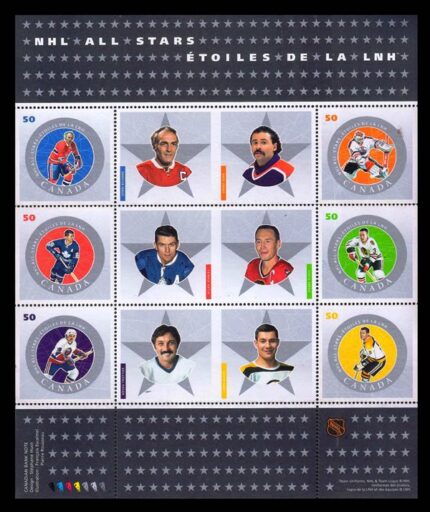 CANADA 2004 - National Hockey League, All Star Game Players, Sheet of 6 Stamps, MNH, S.G. 2316-2321