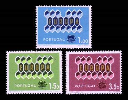 PORTUGAL 1962 - Europa Honey Comb, Set of 3 Stamps, MNH, S.G. 1213-1215, Cat. £ 5