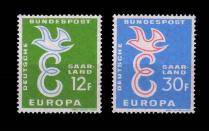 SAAR 1958 - Europa, Set of 2 Stamps, MNH, S.G. 436-437