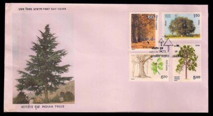 INDIA 19-11-1987, Indian Trees, Set of 4 Stamps on First Day Cover