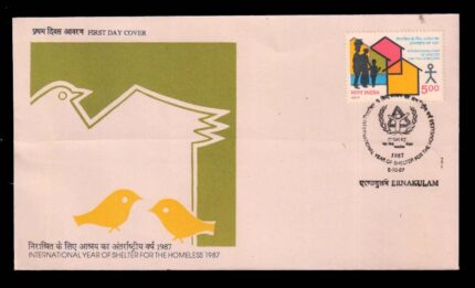 INDIA 5-10-1987, International Year of Shelter for the Homeless, First Day Cover