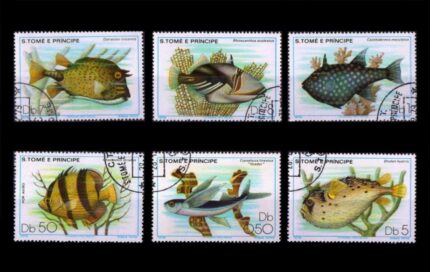 St. Thomas & Prince Islands 1979-Fishes, Set of 6, Scott No. 548-553