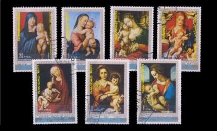Equatorial Guinea 1971, Christmas Paintings, Set Of 7, Cancelled