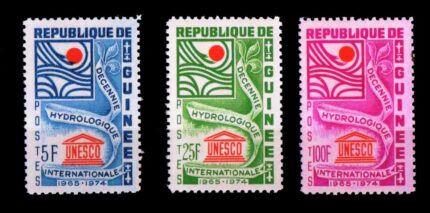 Guinea Republic 1966, Hydrological Decade & UNESCO Symbols, Set Of 3, MNH, S.G. 558-560