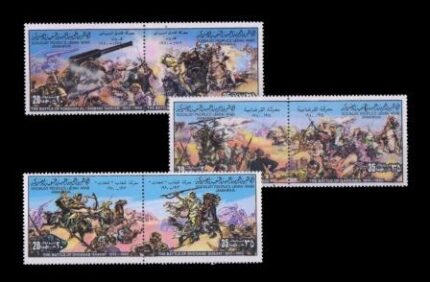LIBYA 1980, Battles, War, 6 Different (3 Pairs)- MNH, 1st Series, S.G. 984-989