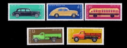 Russia 1976 - History of Soviet Motor Industry, Cars, Set of 5, MNH, S.G. 4516