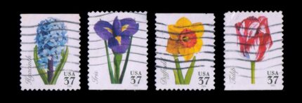United States Of America (USA) 2005, Spring Flowers, Set Of 4, Used, S.G 4417-4420, Cat. £3.60