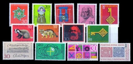 Germany 1968- 13 Different Commemoratives Stamps, Mind Never Hinged