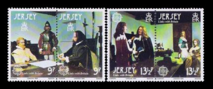 JERSEY 1980 - EUROPA, Links with Britain, Set of 4 Stamps, Se-tenant Pair, MNH, S.G. 226-229