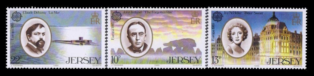 Jersey 1985, Europa- Europian Music Year, Set Of 3, MNH, S.G. 357-359