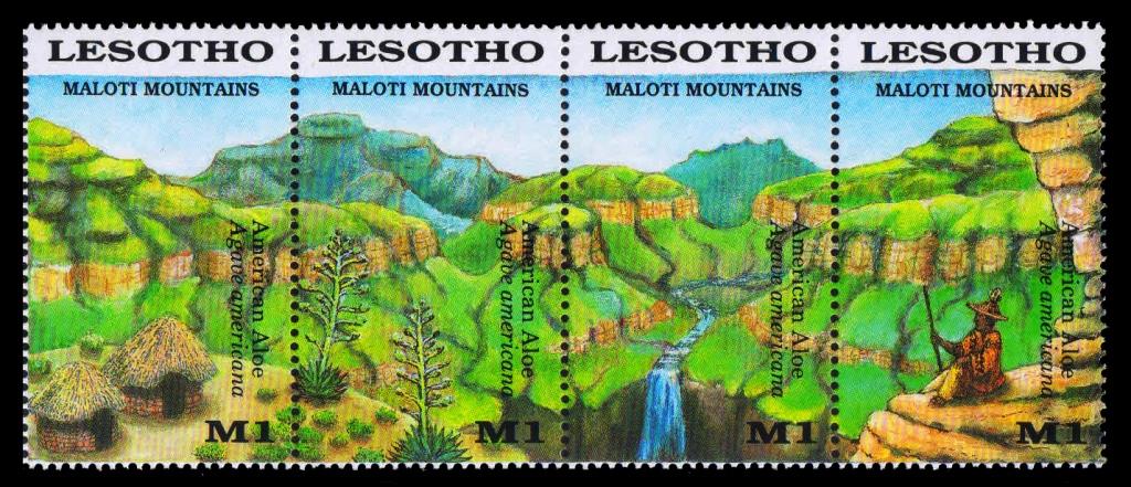 Lesotho 1989- Maloti Mountains, River Valley & Waterfall, Set Of 4, MNH, S.G. 905-908, Cat. £2.80