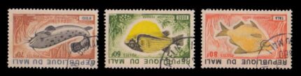 MALI 1975- Fishes - Set Of 3, Cancelled, S.G. 484-486