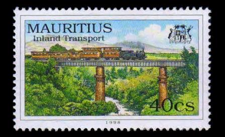 Mauritius 1998- Steam Train On Viaduct, Railway, Bridge, 1 Value, MNH, S.G. 978
