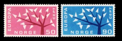 Norway 1962- Europa Tree, Set Of 2, MNH, S.G. 527-528, Cat. £2.80