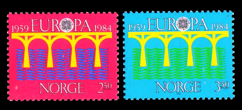 Norway 1984- Europa- 25th Anniv Of European Post & Telecommunication, S.G. 934-935, Cat. £5