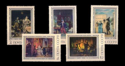 RUSSIA 1976- Russian Art, Paintings, By P.A. Fedotov, Set Of 5, MNH, S.G. 4526-4530, Cat. £3.25